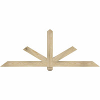 72"W x 27"H x 04"D x 4"F, 09/12 Pitch, Kennewick Rough Sawn Timber Gable Bracket, Douglas Fir
