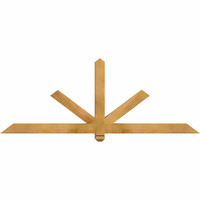 72"W x 27"H x 3 1/2"D x 3 1/2"F, 09/12 Pitch, Kennewick Smooth Timber Gable Bracket, Western Red Cedar