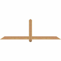 72"W x 24"H x 3 1/2"D x 3 1/2"F, 08/12 Pitch, Eugene Smooth Timber Gable Bracket, Western Red Cedar