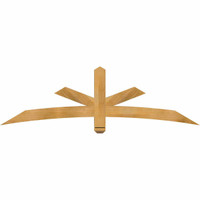 72"W x 21"H x 04"D x 4"F, 07/12 Pitch, Alberta Rough Sawn Timber Gable Bracket, Western Red Cedar