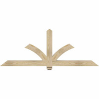 72"W x 27"H x 04"D x 4"F, 09/12 Pitch, Redmond Rough Sawn Timber Gable Bracket, Douglas Fir