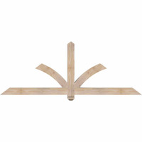 72"W x 27"H x 3 1/2"D x 3 1/2"F, 09/12 Pitch, Redmond Smooth Timber Gable Bracket, Douglas Fir