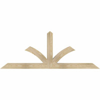 72"W x 27"H x 04"D x 4"F, 09/12 Pitch, Richland Rough Sawn Timber Gable Bracket, Douglas Fir