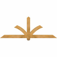 72"W x 27"H x 04"D x 4"F, 09/12 Pitch, Redmond Rough Sawn Timber Gable Bracket, Western Red Cedar
