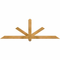 72"W x 24"H x 3 1/2"D x 3 1/2"F, 08/12 Pitch, Kennewick Smooth Timber Gable Bracket, Western Red Cedar