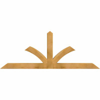 72"W x 27"H x 04"D x 4"F, 09/12 Pitch, Richland Rough Sawn Timber Gable Bracket, Western Red Cedar