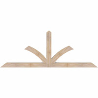 72"W x 27"H x 3 1/2"D x 3 1/2"F, 09/12 Pitch, Richland Smooth Timber Gable Bracket, Douglas Fir