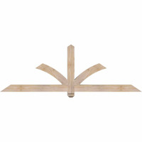 72"W x 24"H x 3 1/2"D x 3 1/2"F, 08/12 Pitch, Redmond Smooth Timber Gable Bracket, Douglas Fir