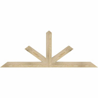 72"W x 27"H x 04"D x 4"F, 09/12 Pitch, Saratoga Rough Sawn Timber Gable Bracket, Douglas Fir