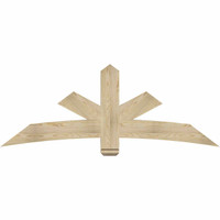 72"W x 27"H x 04"D x 6"F, 09/12 Pitch, Alberta Rough Sawn Timber Gable Bracket, Douglas Fir