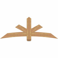 72"W x 27"H x 3 1/2"D x 5 1/2"F, 09/12 Pitch, Alberta Smooth Timber Gable Bracket, Western Red Cedar
