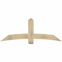 72"W x 27"H x 04"D x 6"F, 09/12 Pitch, Bellingham Rough Sawn Timber Gable Bracket, Douglas Fir