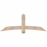 72"W x 27"H x 3 1/2"D x 5 1/2"F, 09/12 Pitch, Bellingham Smooth Timber Gable Bracket, Douglas Fir
