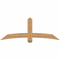 72"W x 27"H x 3 1/2"D x 5 1/2"F, 09/12 Pitch, Bellingham Smooth Timber Gable Bracket, Western Red Cedar