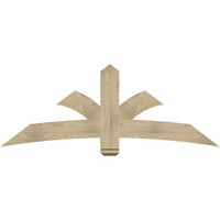 72"W x 27"H x 04"D x 6"F, 09/12 Pitch, Davenport Rough Sawn Timber Gable Bracket, Douglas Fir