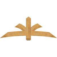 72"W x 27"H x 04"D x 6"F, 09/12 Pitch, Davenport Rough Sawn Timber Gable Bracket, Western Red Cedar