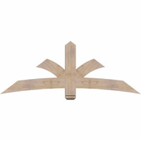 72"W x 27"H x 3 1/2"D x 5 1/2"F, 09/12 Pitch, Davenport Smooth Timber Gable Bracket, Douglas Fir