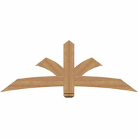 72"W x 27"H x 3 1/2"D x 5 1/2"F, 09/12 Pitch, Davenport Smooth Timber Gable Bracket, Western Red Cedar