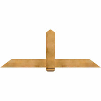 72"W x 27"H x 04"D x 6"F, 09/12 Pitch, Eugene Rough Sawn Timber Gable Bracket, Western Red Cedar