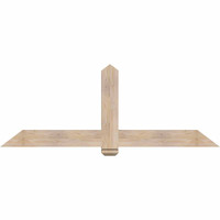 72"W x 27"H x 3 1/2"D x 5 1/2"F, 09/12 Pitch, Eugene Smooth Timber Gable Bracket, Douglas Fir