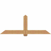 72"W x 27"H x 3 1/2"D x 5 1/2"F, 09/12 Pitch, Eugene Smooth Timber Gable Bracket, Western Red Cedar