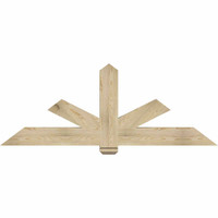 72"W x 27"H x 04"D x 6"F, 09/12 Pitch, Kennewick Rough Sawn Timber Gable Bracket, Douglas Fir