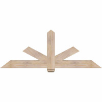 72"W x 27"H x 3 1/2"D x 5 1/2"F, 09/12 Pitch, Kennewick Smooth Timber Gable Bracket, Douglas Fir