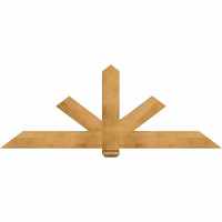 72"W x 27"H x 3 1/2"D x 5 1/2"F, 09/12 Pitch, Kennewick Smooth Timber Gable Bracket, Western Red Cedar