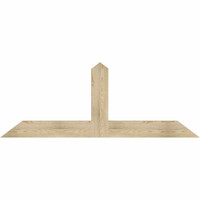 72"W x 27"H x 04"D x 6"F, 09/12 Pitch, Portland Rough Sawn Timber Gable Bracket, Douglas Fir