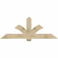 72"W x 27"H x 04"D x 6"F, 09/12 Pitch, Redmond Rough Sawn Timber Gable Bracket, Douglas Fir