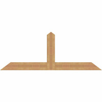 72"W x 27"H x 3 1/2"D x 5 1/2"F, 09/12 Pitch, Portland Smooth Timber Gable Bracket, Western Red Cedar