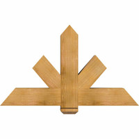 48"W x 28"H x 06"D x 6"F, 14/12 Pitch, Kennewick Rough Sawn Timber Gable Bracket, Western Red Cedar