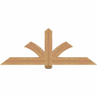 72"W x 27"H x 3 1/2"D x 5 1/2"F, 09/12 Pitch, Redmond Smooth Timber Gable Bracket, Western Red Cedar