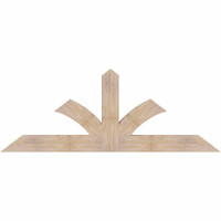 72"W x 27"H x 3 1/2"D x 5 1/2"F, 09/12 Pitch, Richland Smooth Timber Gable Bracket, Douglas Fir