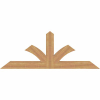 72"W x 27"H x 3 1/2"D x 5 1/2"F, 09/12 Pitch, Richland Smooth Timber Gable Bracket, Western Red Cedar