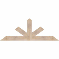 72"W x 27"H x 3 1/2"D x 5 1/2"F, 09/12 Pitch, Saratoga Smooth Timber Gable Bracket, Douglas Fir