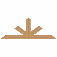 72"W x 27"H x 3 1/2"D x 5 1/2"F, 09/12 Pitch, Saratoga Smooth Timber Gable Bracket, Western Red Cedar