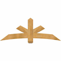 72"W x 27"H x 06"D x 6"F, 09/12 Pitch, Alberta Rough Sawn Timber Gable Bracket, Western Red Cedar