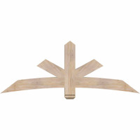 72"W x 27"H x 5 1/2"D x 5 1/2"F, 09/12 Pitch, Alberta Smooth Timber Gable Bracket, Douglas Fir