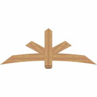 72"W x 27"H x 5 1/2"D x 5 1/2"F, 09/12 Pitch, Alberta Smooth Timber Gable Bracket, Western Red Cedar