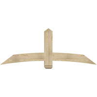 72"W x 27"H x 06"D x 6"F, 09/12 Pitch, Bellingham Rough Sawn Timber Gable Bracket, Douglas Fir