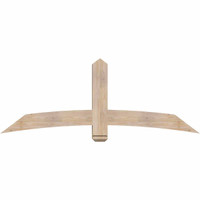 72"W x 27"H x 5 1/2"D x 5 1/2"F, 09/12 Pitch, Bellingham Smooth Timber Gable Bracket, Douglas Fir