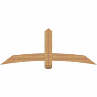 72"W x 27"H x 5 1/2"D x 5 1/2"F, 09/12 Pitch, Bellingham Smooth Timber Gable Bracket, Western Red Cedar