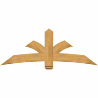 72"W x 27"H x 06"D x 6"F, 09/12 Pitch, Davenport Rough Sawn Timber Gable Bracket, Western Red Cedar