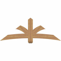 72"W x 27"H x 5 1/2"D x 5 1/2"F, 09/12 Pitch, Davenport Smooth Timber Gable Bracket, Western Red Cedar