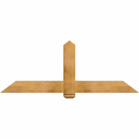 72"W x 27"H x 06"D x 6"F, 09/12 Pitch, Eugene Rough Sawn Timber Gable Bracket, Western Red Cedar