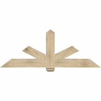 72"W x 27"H x 06"D x 6"F, 09/12 Pitch, Kennewick Rough Sawn Timber Gable Bracket, Douglas Fir