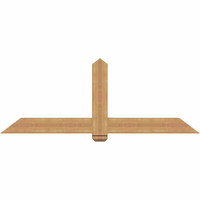 72"W x 27"H x 5 1/2"D x 5 1/2"F, 09/12 Pitch, Eugene Smooth Timber Gable Bracket, Western Red Cedar