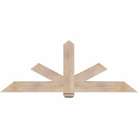 72"W x 27"H x 5 1/2"D x 5 1/2"F, 09/12 Pitch, Kennewick Smooth Timber Gable Bracket, Douglas Fir