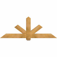72"W x 27"H x 5 1/2"D x 5 1/2"F, 09/12 Pitch, Kennewick Smooth Timber Gable Bracket, Western Red Cedar